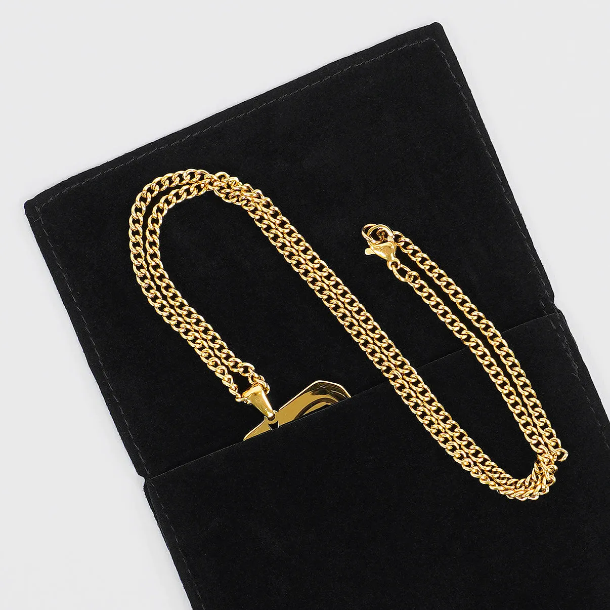 14 Number Pendant with Chain Kids Necklace - Gold Plated Stainless Steel