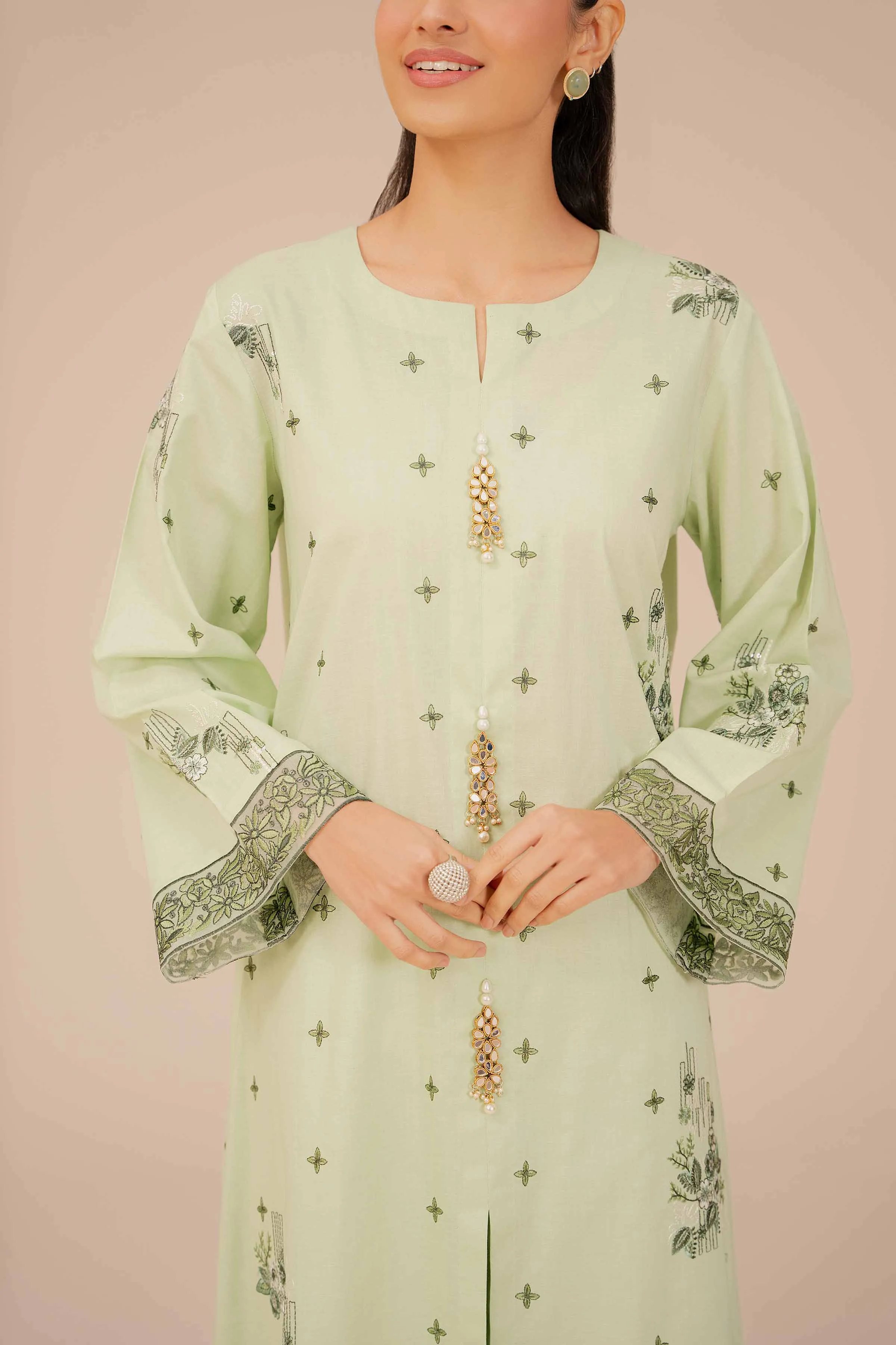 2 Piece - Dyed Embroidered Suit - 42401957