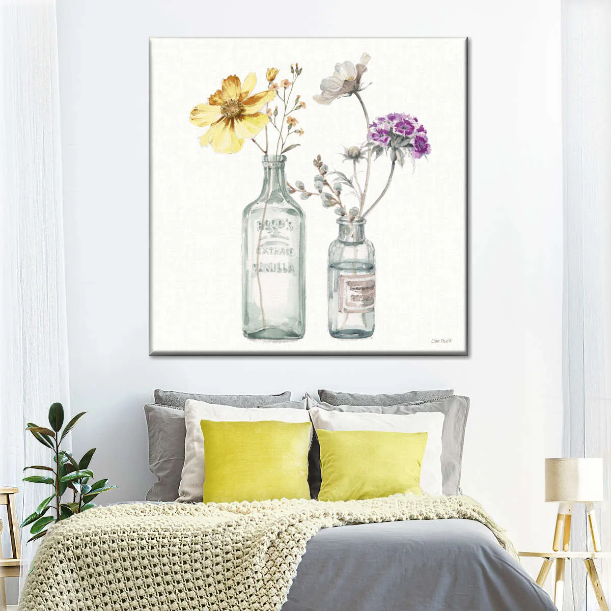 A Country Weekend Yellow Purple Wall Art