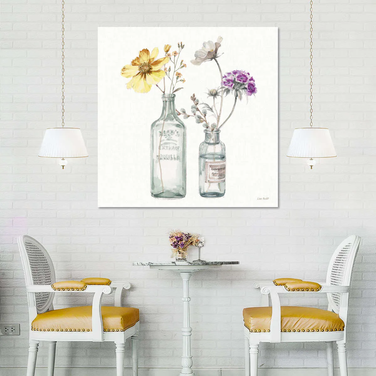 A Country Weekend Yellow Purple Wall Art