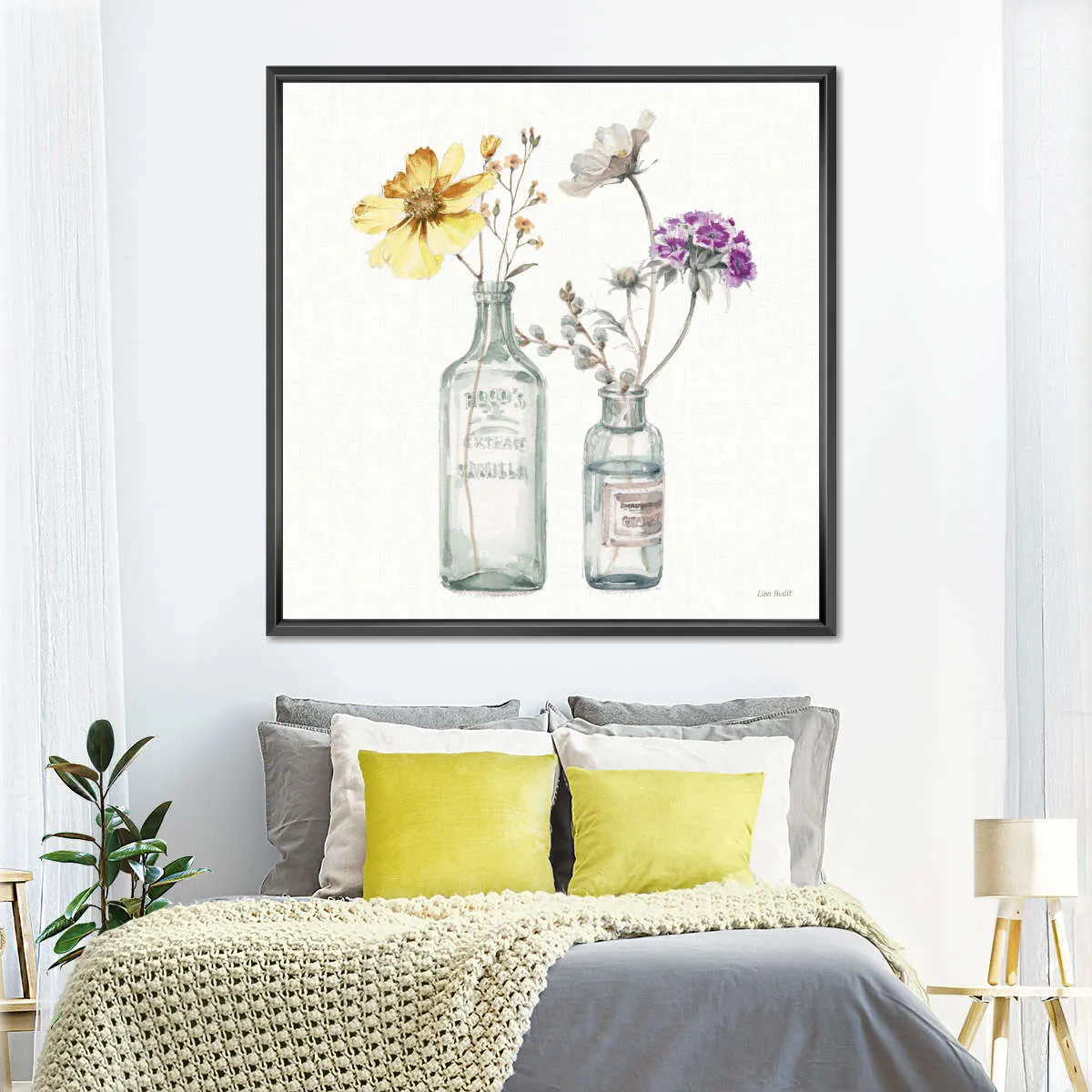 A Country Weekend Yellow Purple Wall Art