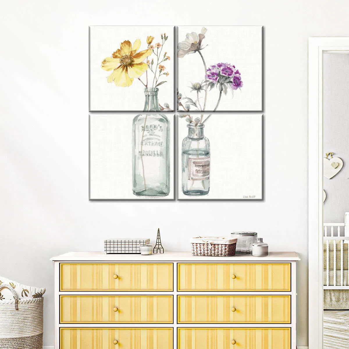 A Country Weekend Yellow Purple Wall Art