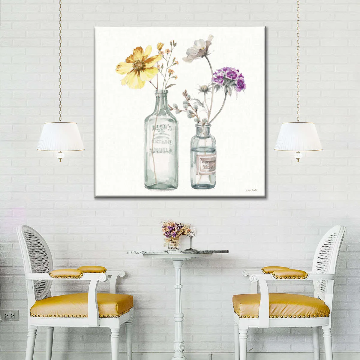 A Country Weekend Yellow Purple Wall Art