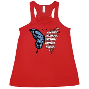 American Flag Butterfly Shirt