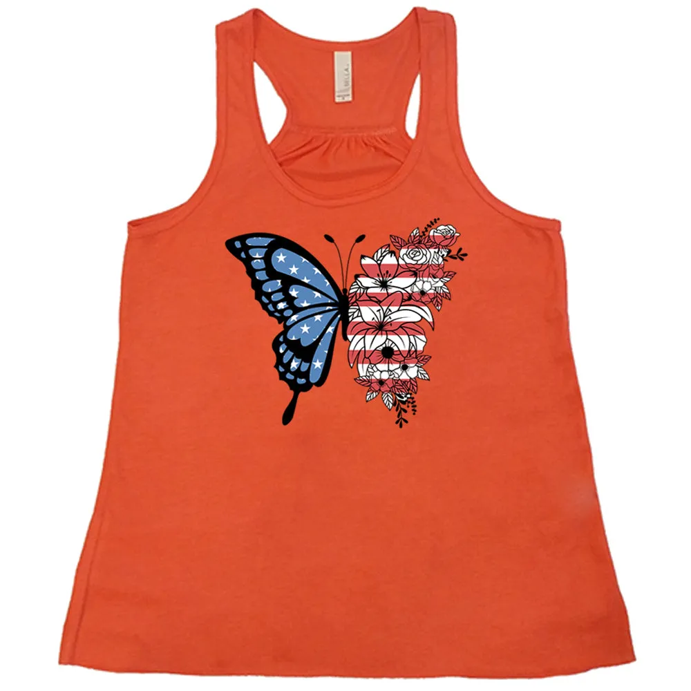 American Flag Butterfly Shirt