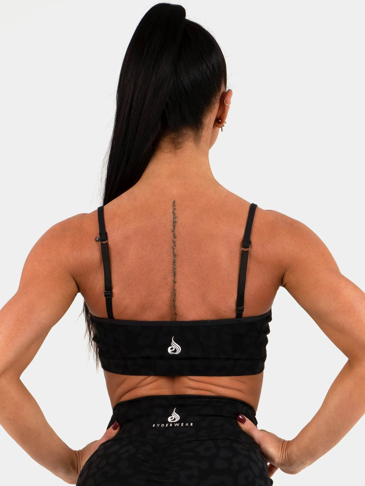 Animal Sports Bra - Leopard Black