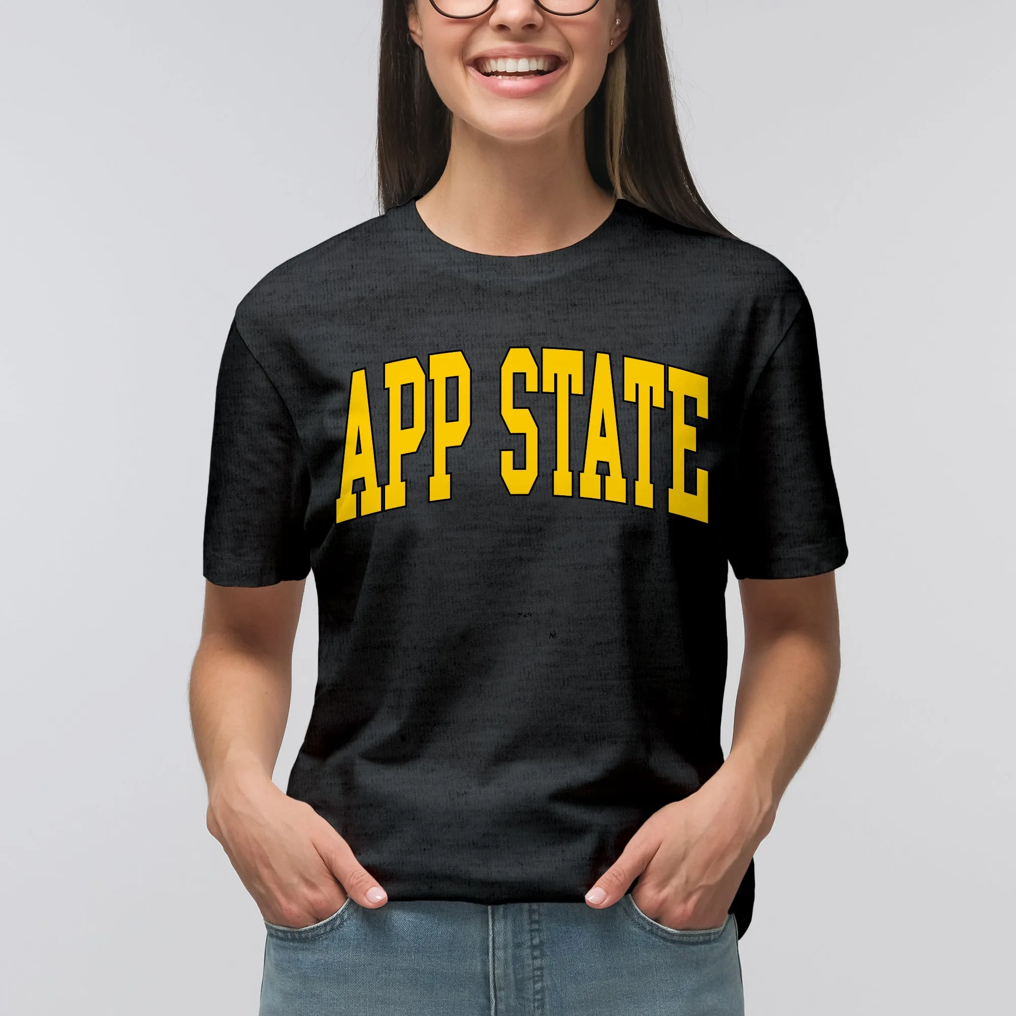 App State Mountaineers Mega Arch T-Shirt - Dark Heather