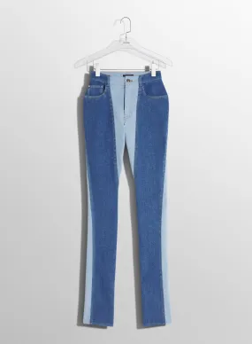 bi-tone blue skinny jeans