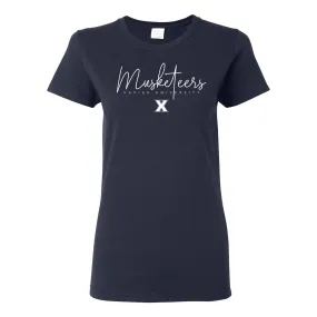 Butler Thin Script Womens T-Shirt - Navy