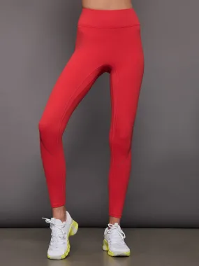 Center Stage Contrast Legging - Lollipop/Tango Red