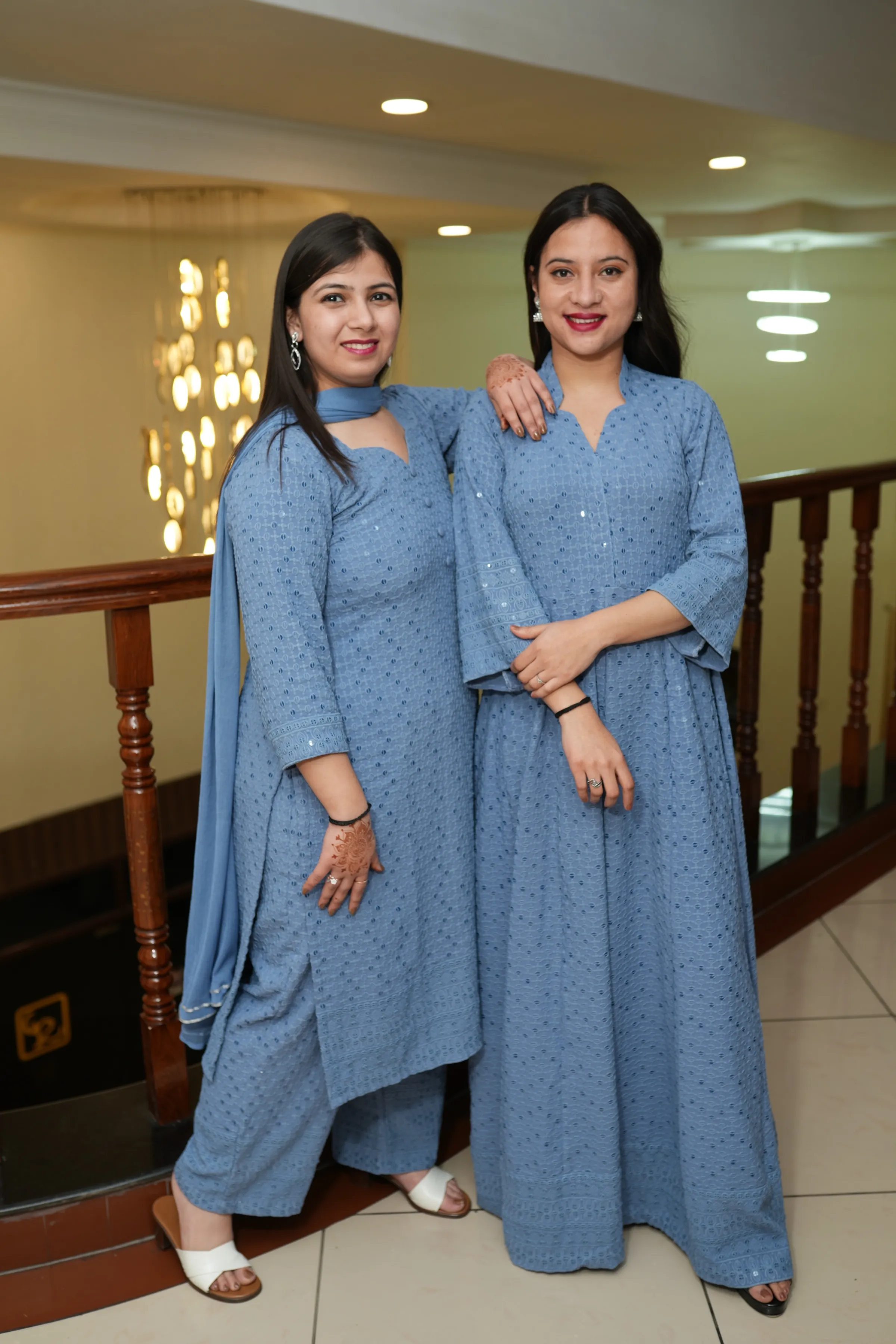 Cobalt Blue Sequined Kurta Set