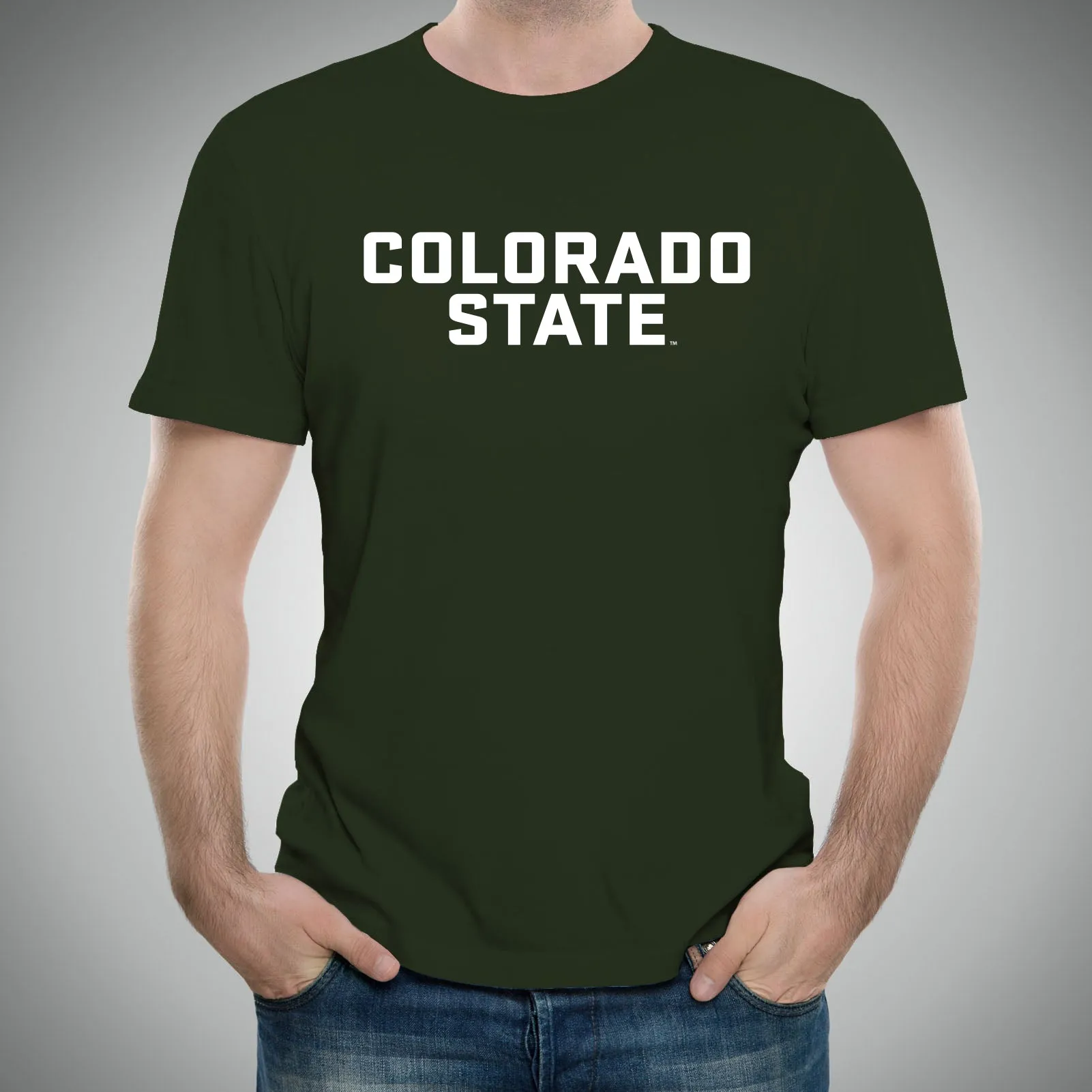 Colorado State University Rams Basic Block Short Sleeve T Shirt - Forest