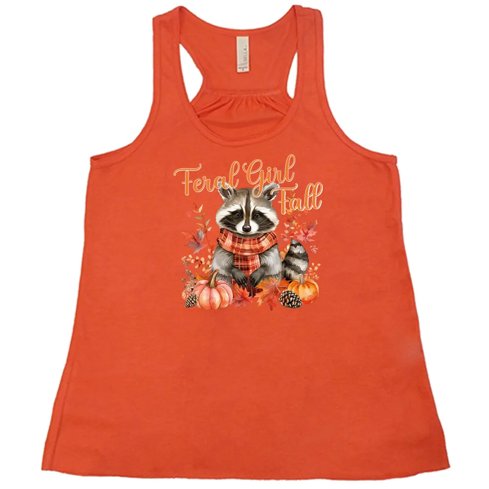 Feral Girl Fall Raccoon Shirt