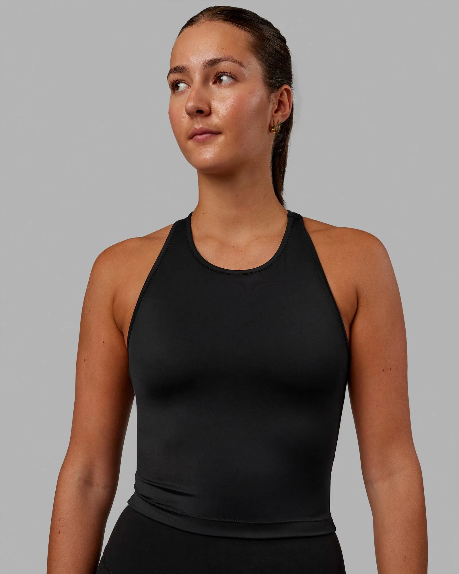 Flow Shelf Bra Performance Tank - Black