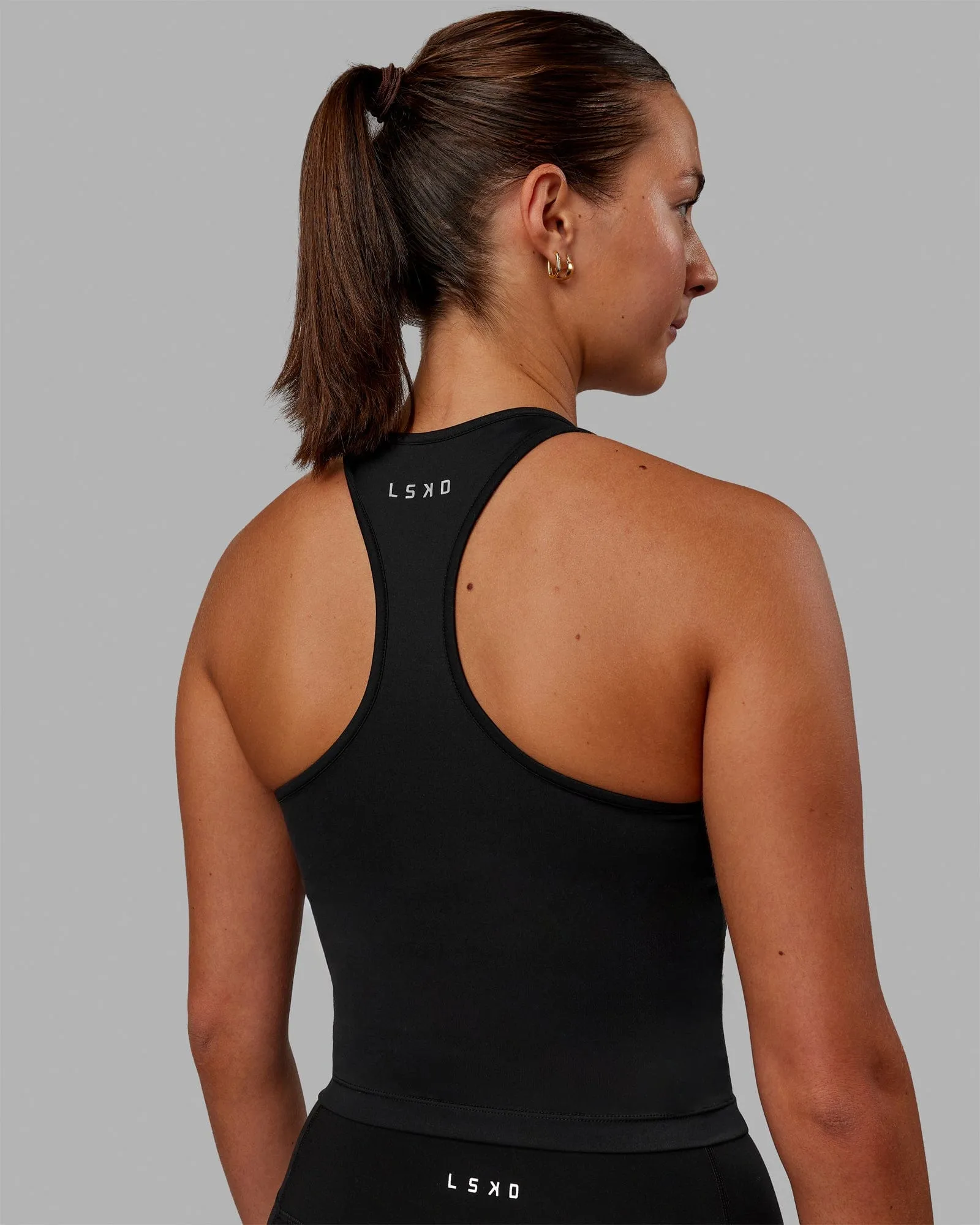 Flow Shelf Bra Performance Tank - Black