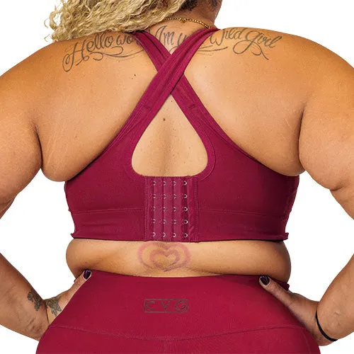 Front Zipper Bra | Sangria