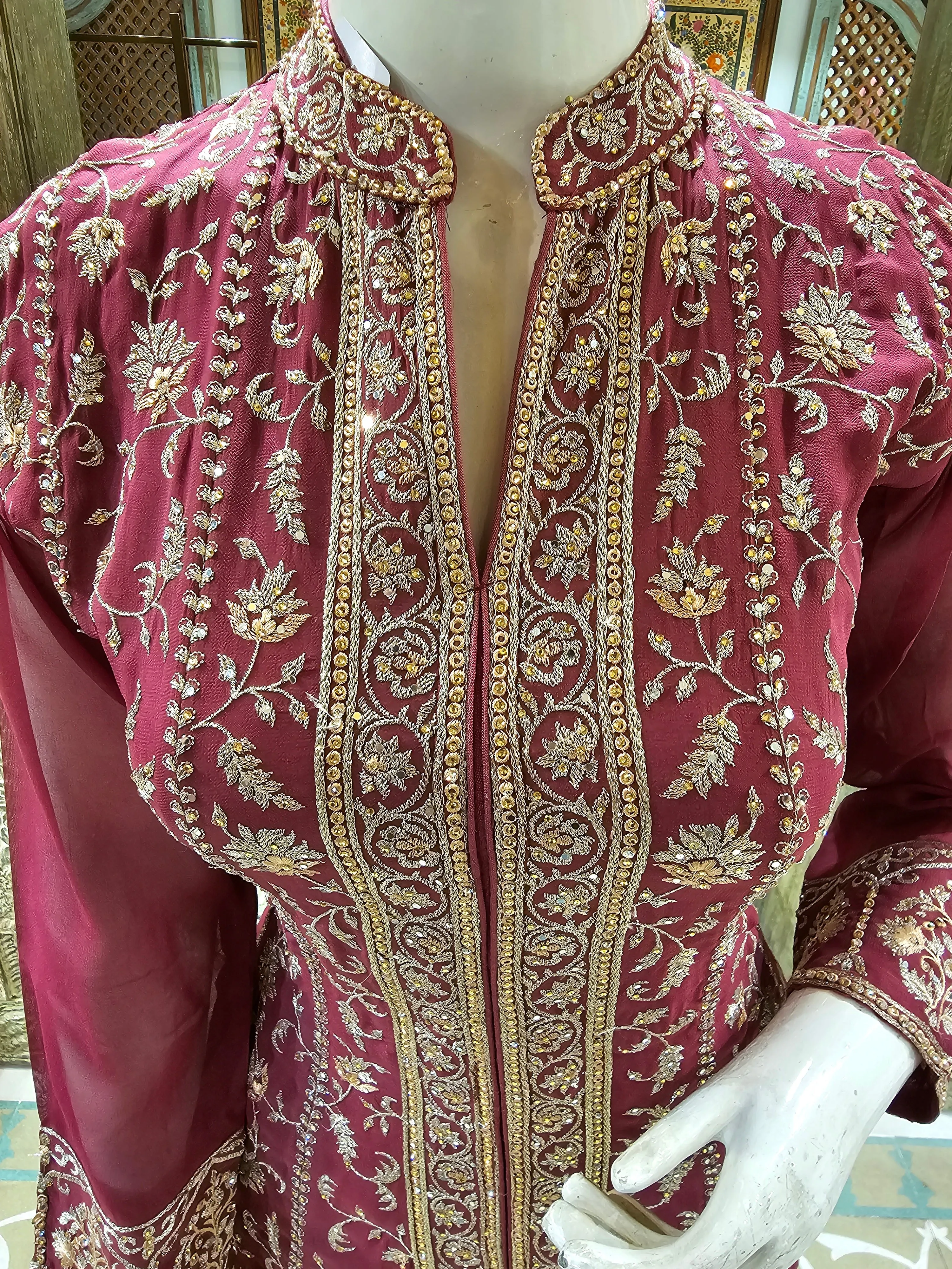 Georgette Jacket with Dhoti