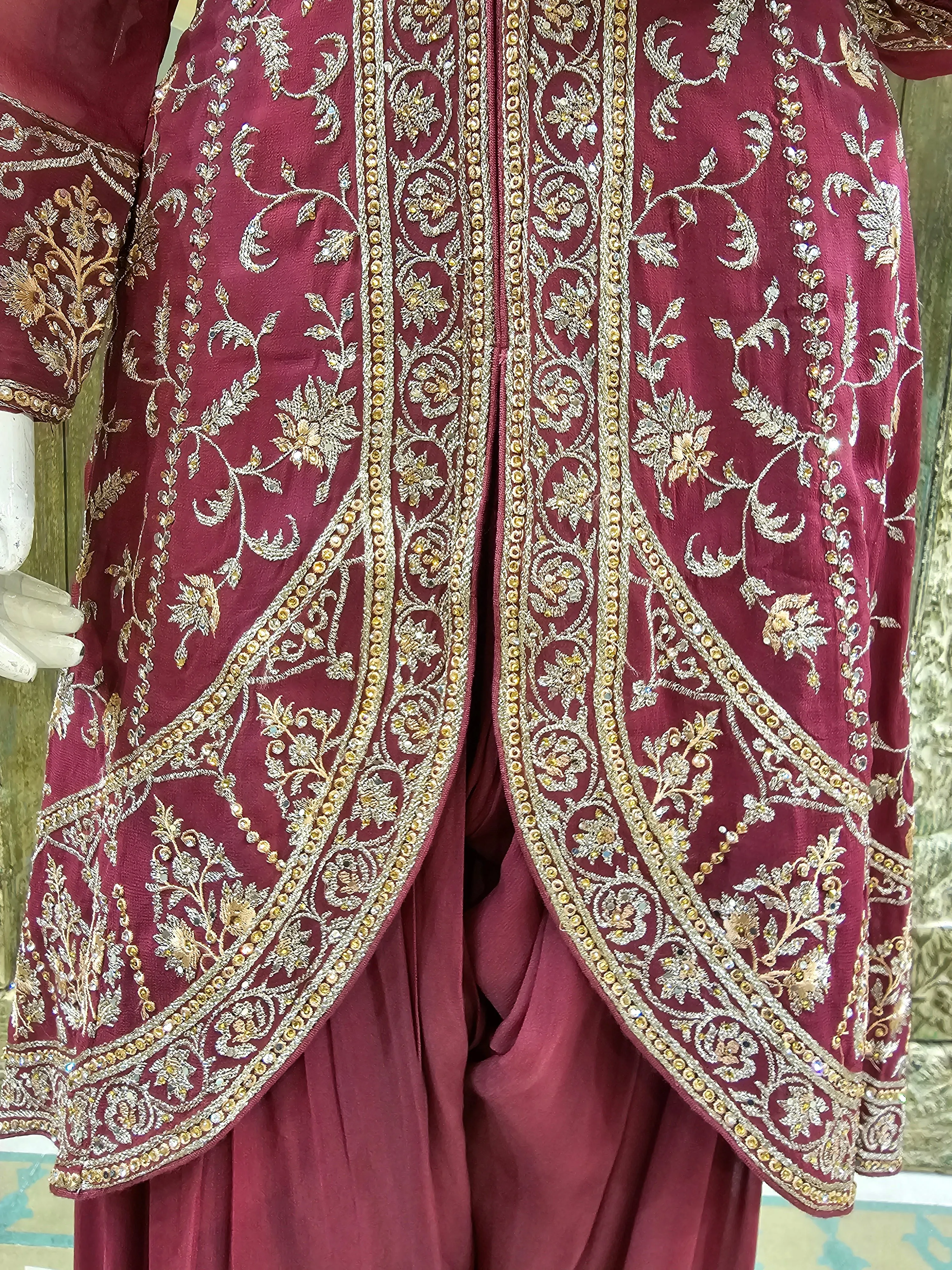 Georgette Jacket with Dhoti