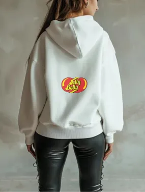 JELLY BELLY HOODIE - WHITE