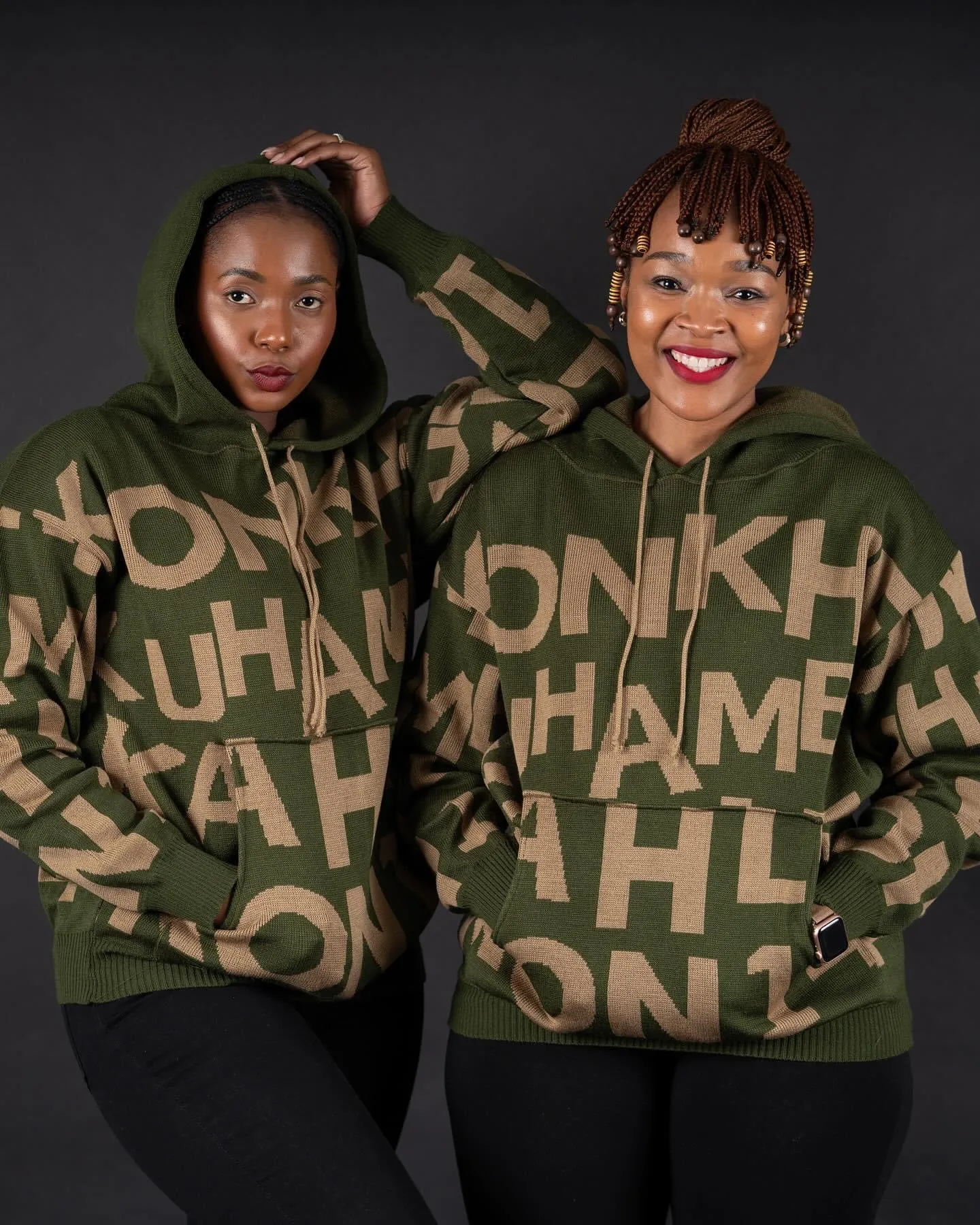 Konkhe kuhamba kahle Unisex Knitted Hoodies