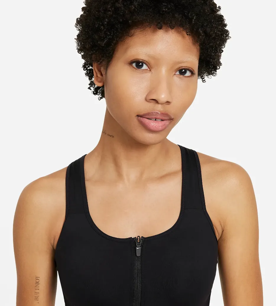 Nike Swoosh High Support Padded Zip Front Sports Bra