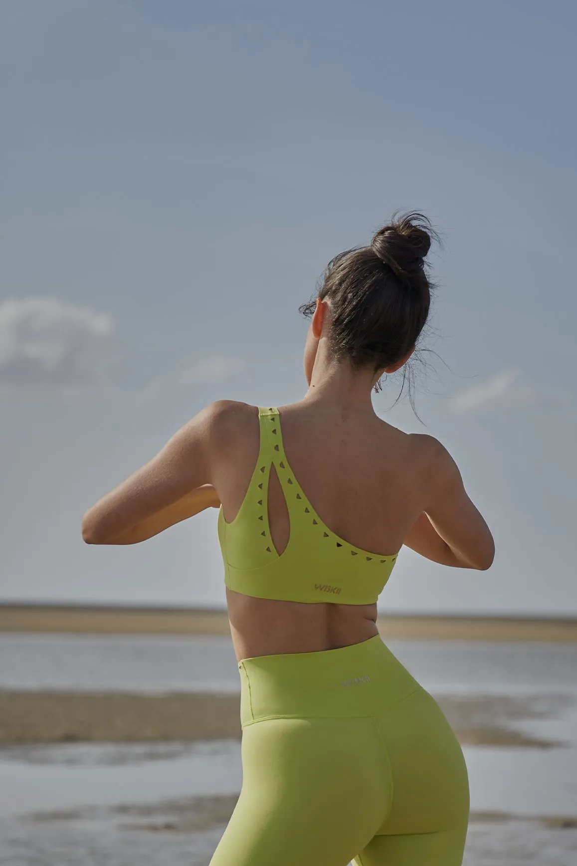 One-shoulder Laser Cut Sports Bra