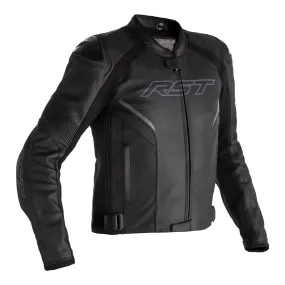 RST Sabre CE Mens Leather Jacket - Black / Black