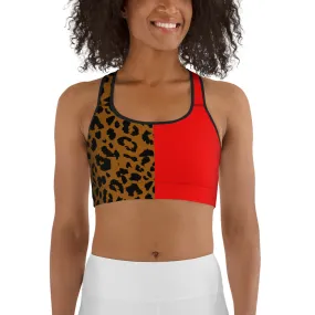 Sports bra Leopard and Red