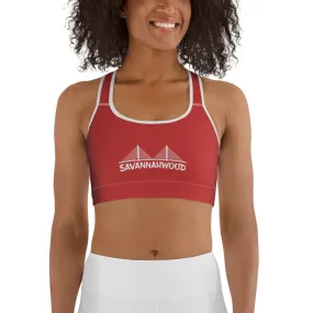 Sports bra Red and White Trim