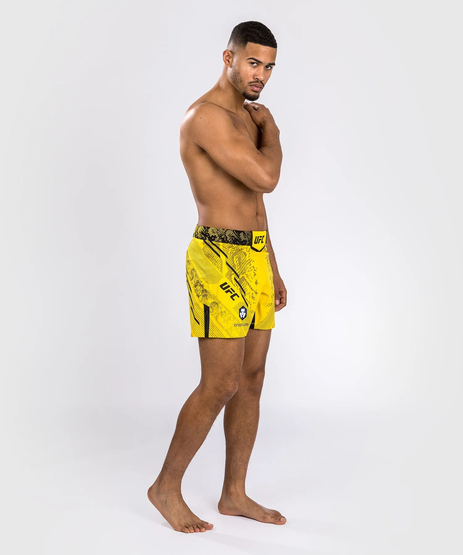 UFC Adrenaline by Venum Personalized Authentic Fight Night Men's Fight Short - Short Fit - Yellow