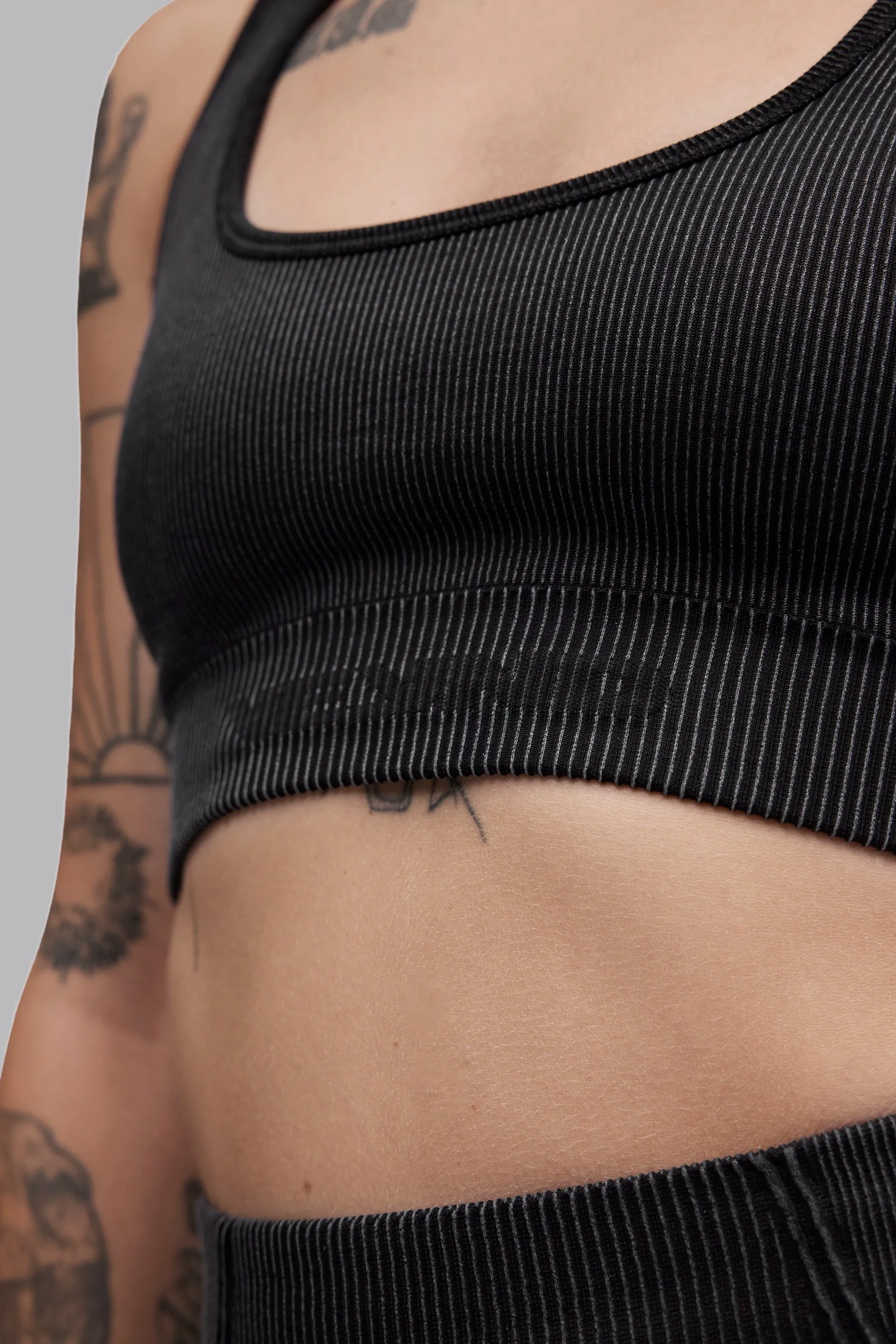 V_FADE SEAMLESS SPORTS BRA - Black Vintage