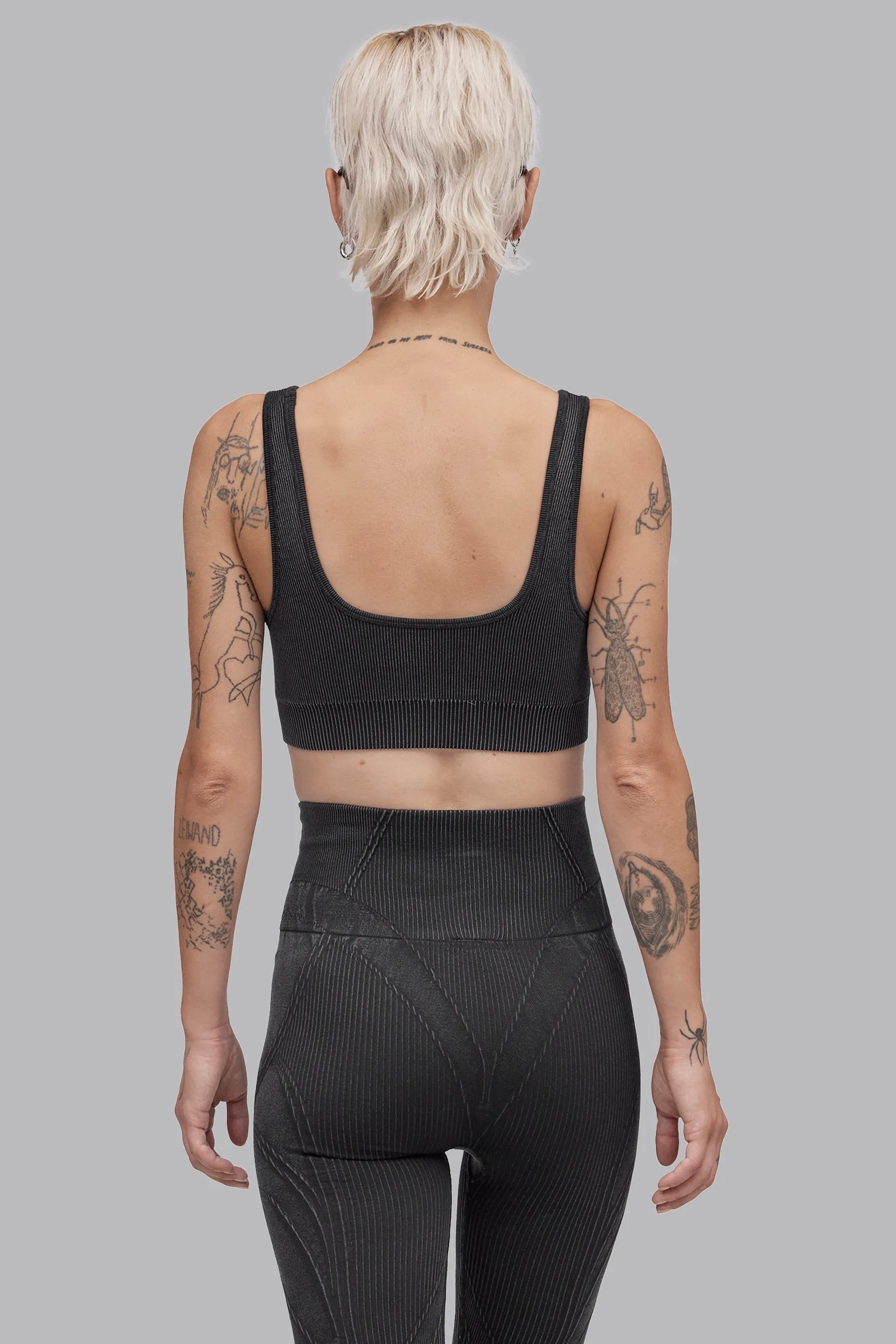 V_FADE SEAMLESS SPORTS BRA - Black Vintage